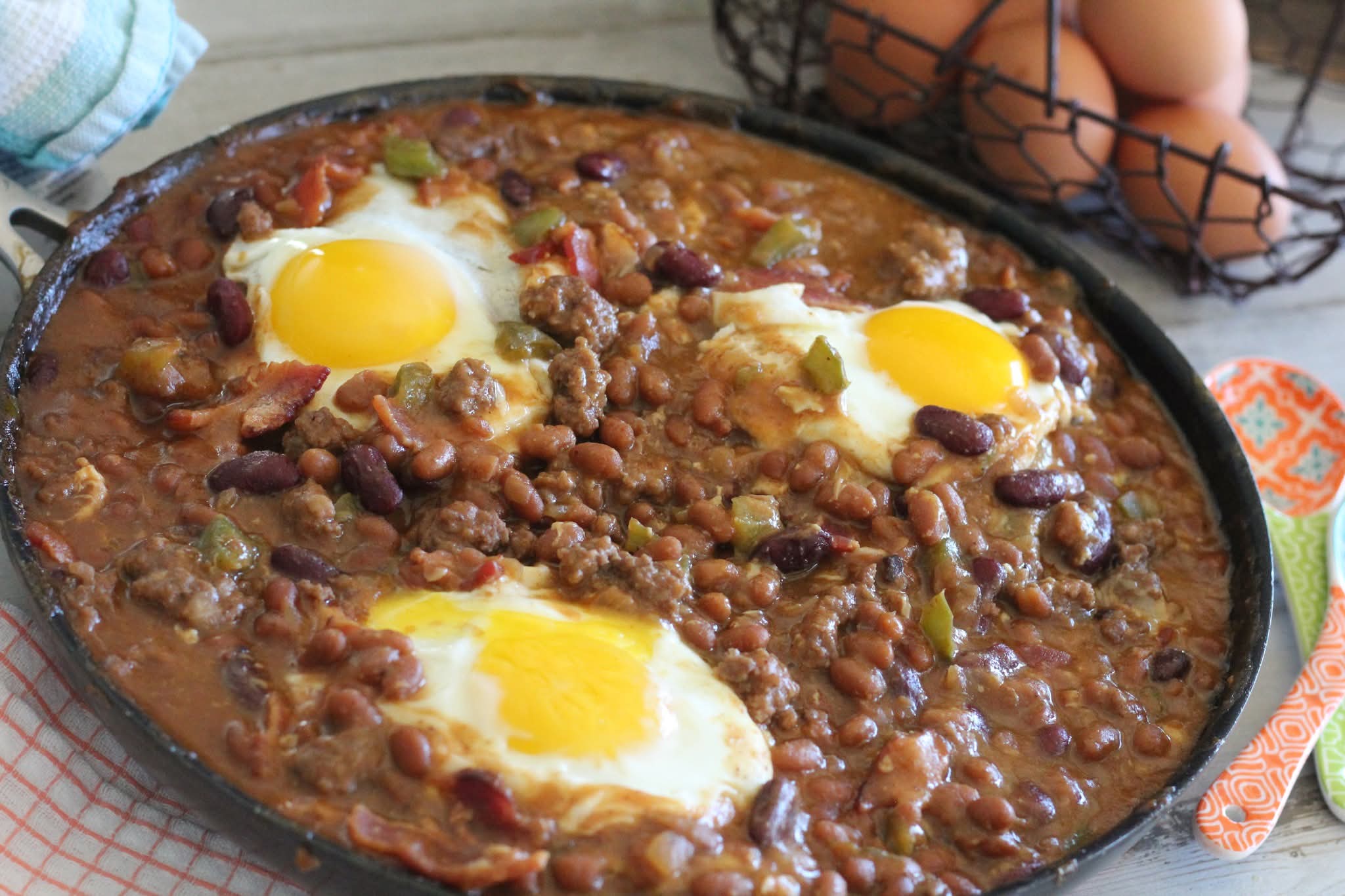 Cowboy Beans + Eggs