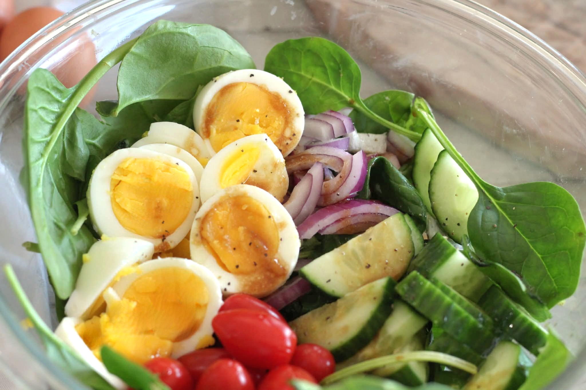 Egg and Spinach Salad