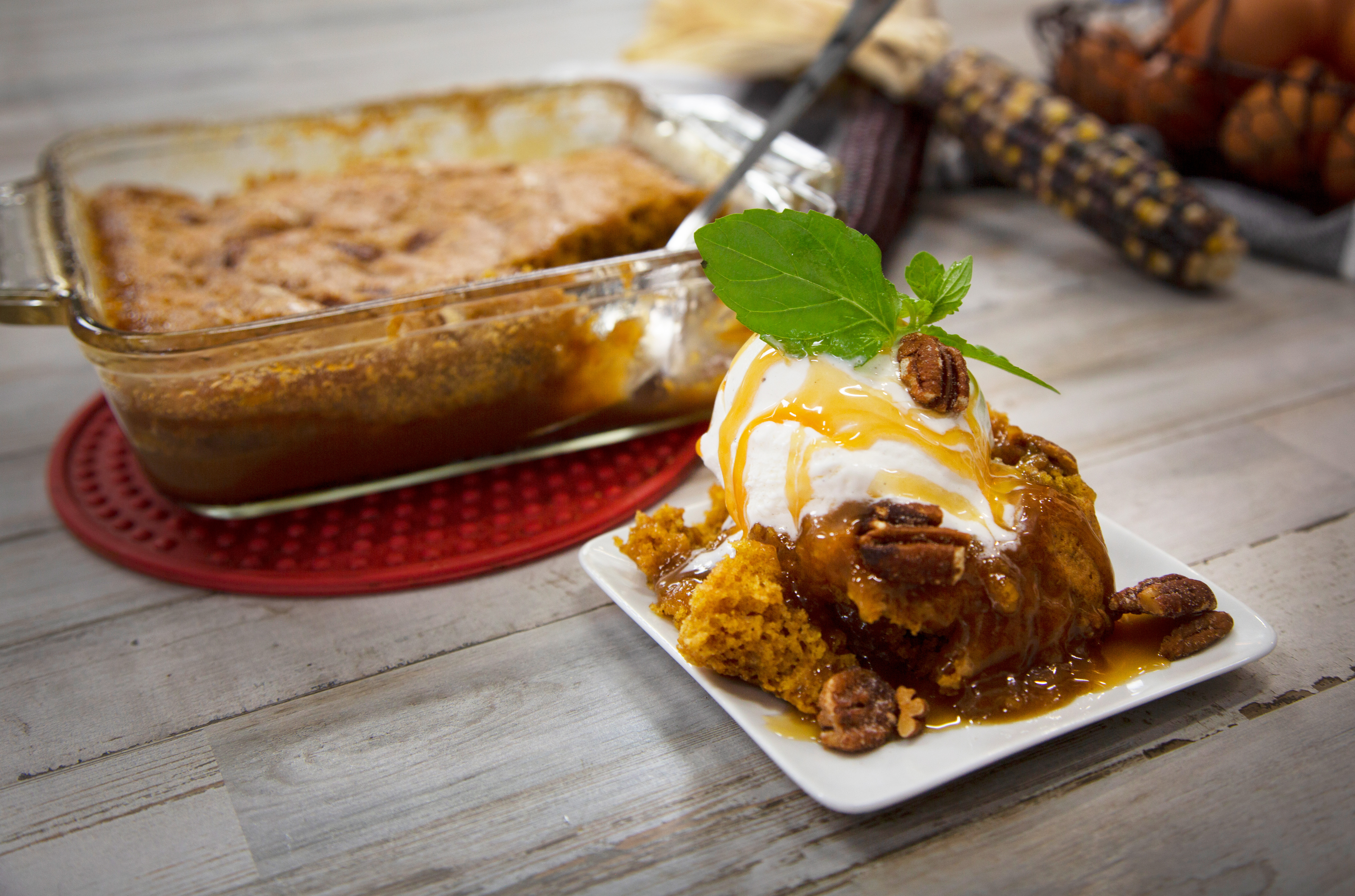 Caramel Pumpkin Pie Cobbler