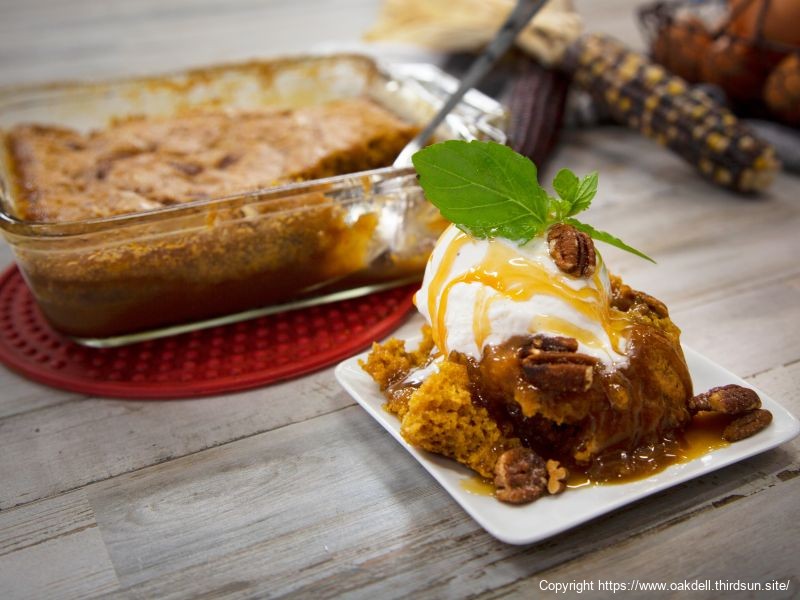 Caramel Pumpkin Pie Cobbler