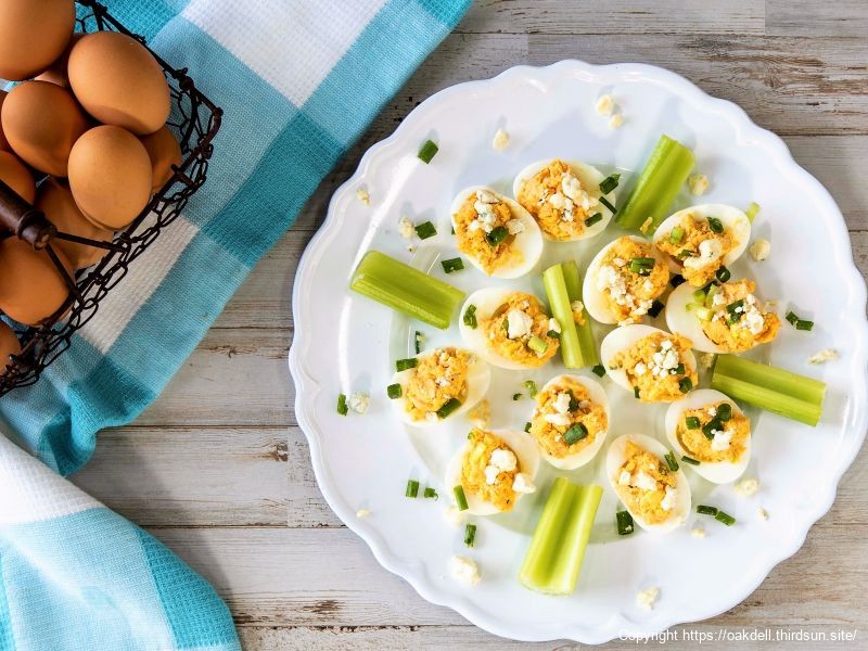 Buffalo Wing Deviled Eggs