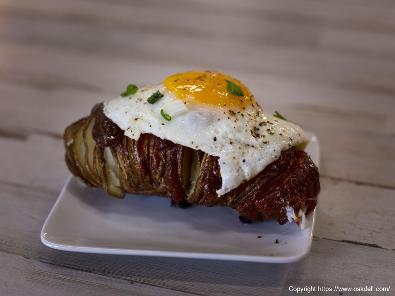 Hasselback Potatoes and Eggs