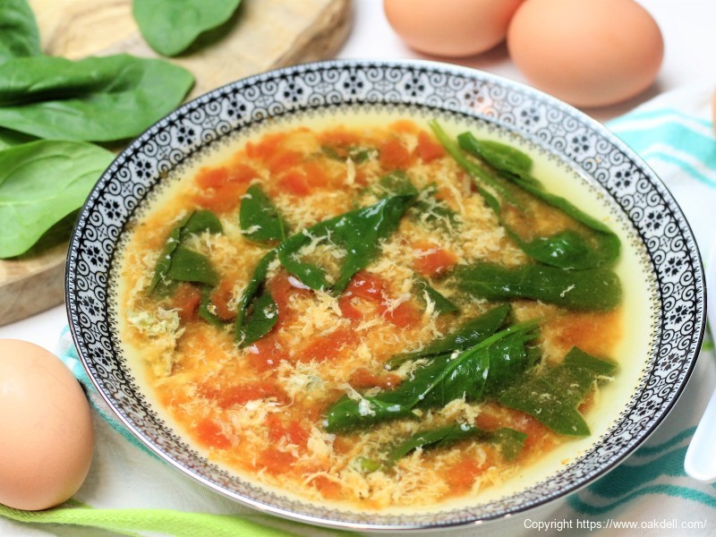 Healthy Tomato Egg Drop Soup
