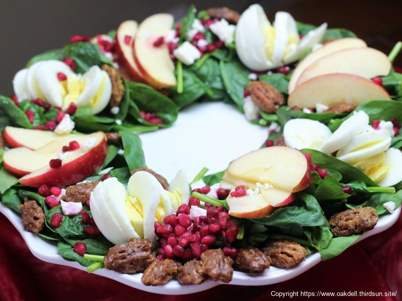 Apple Pomegranate Salad Wreath