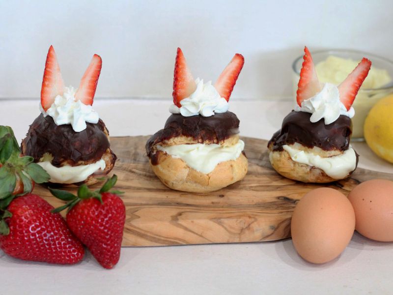 Easter Bunny Cream Puffs