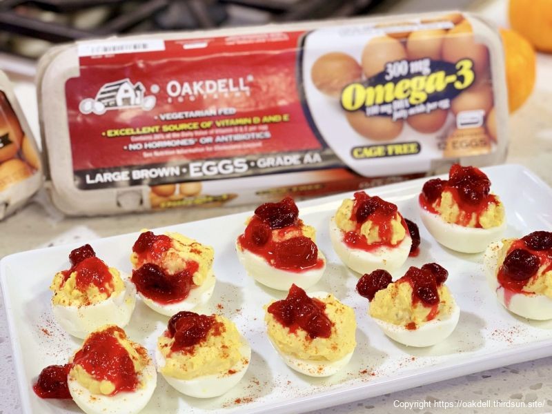 Cranberry Deviled Eggs
