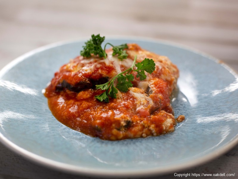 Light Eggplant Parmesan Bake