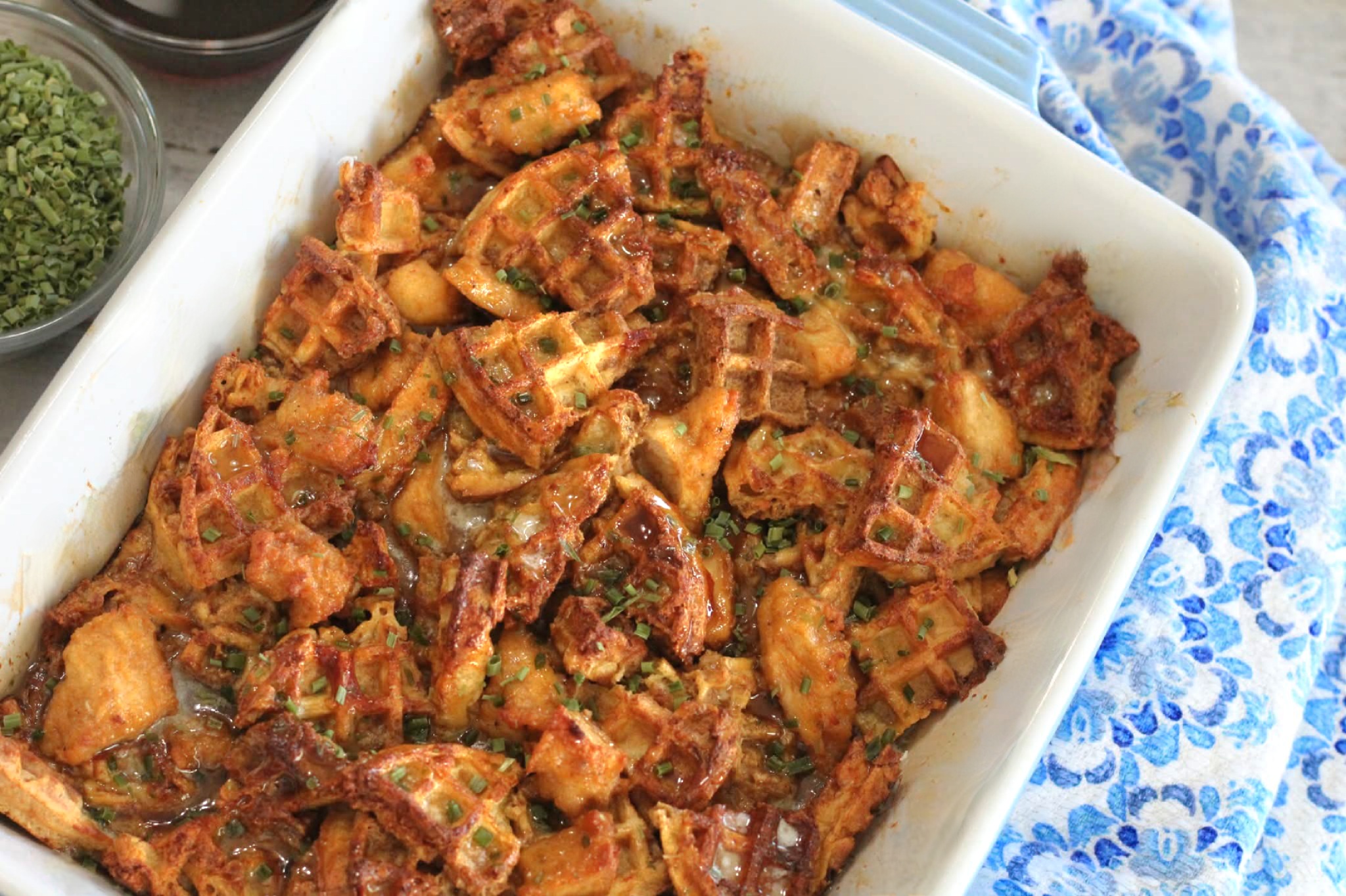 Chicken and Waffles Bake