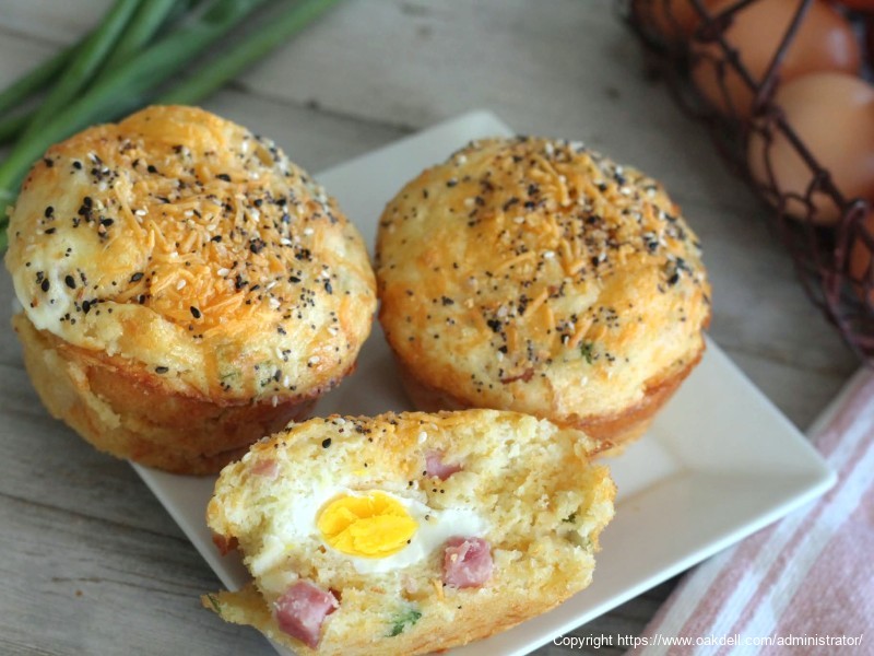 Savory egg stuffed muffin