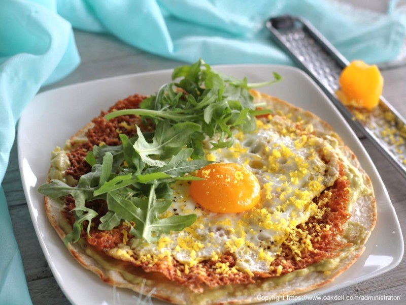 Frico tacos with egg  yolk cheese