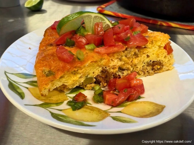 Crispy Hashbrowns with Pancetta and Avocado Frittata