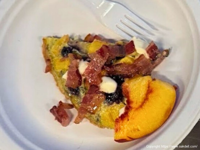 Peach &amp; Bacon Frittata