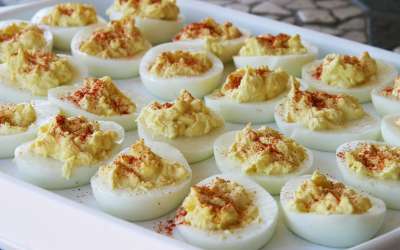 Photo of delicious deviled eggs